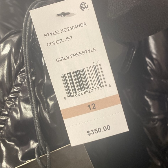 SAM Jacket, Black, Shiny, Puffer: “Girls Freestyle” Sz 10 - Picture 9 of 11